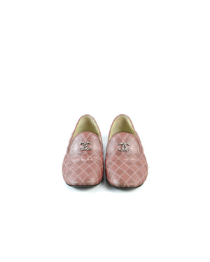 Chanel Metallic Pink Loafers 37.5 C-3