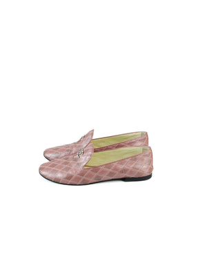 Chanel Metallic Pink Loafers 37.5 C-6