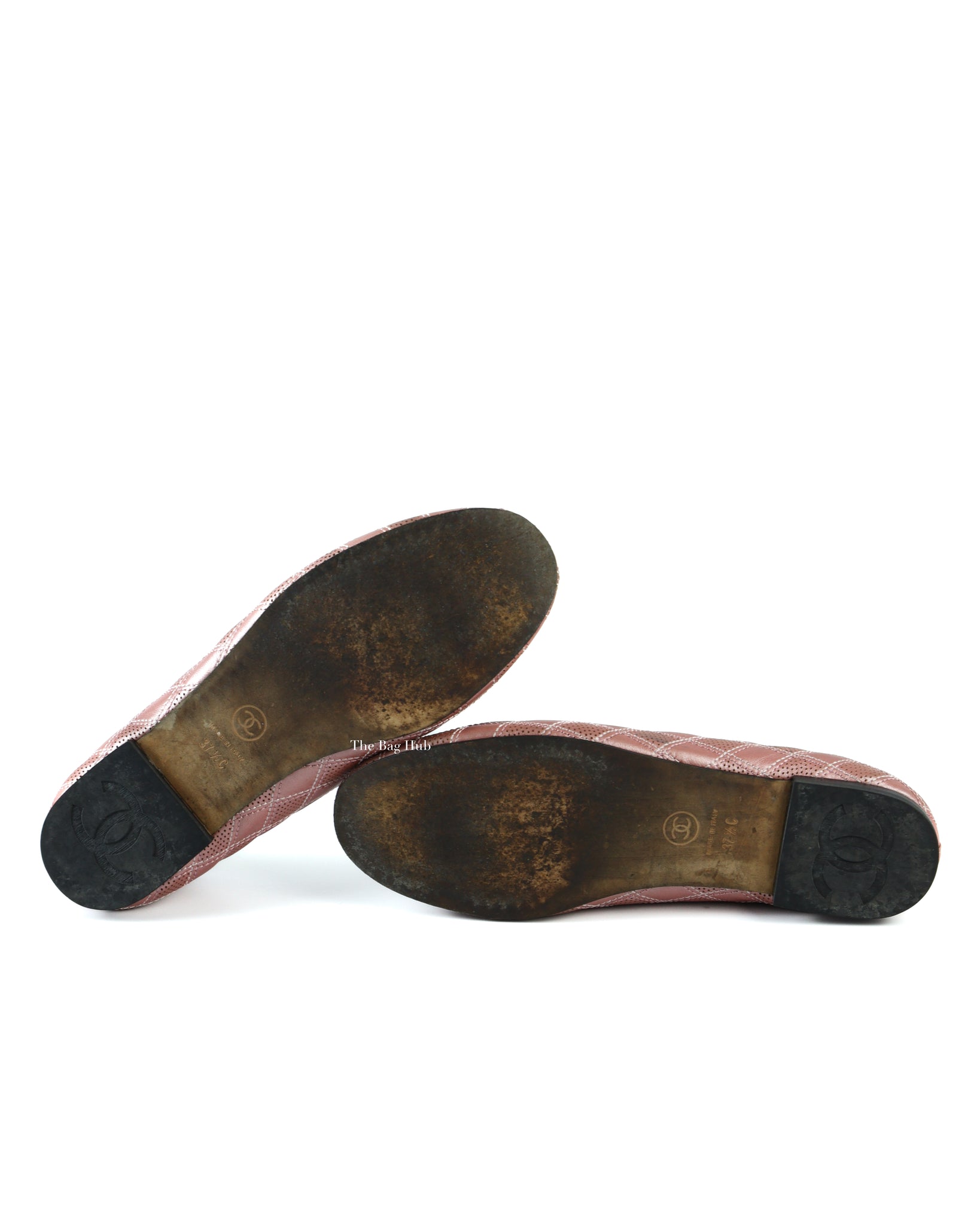 Chanel Metallic Pink Loafers 37.5 C-8