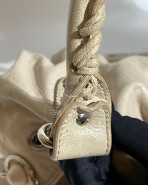 Balenciaga Beige Pompon G21 Hobo Bag