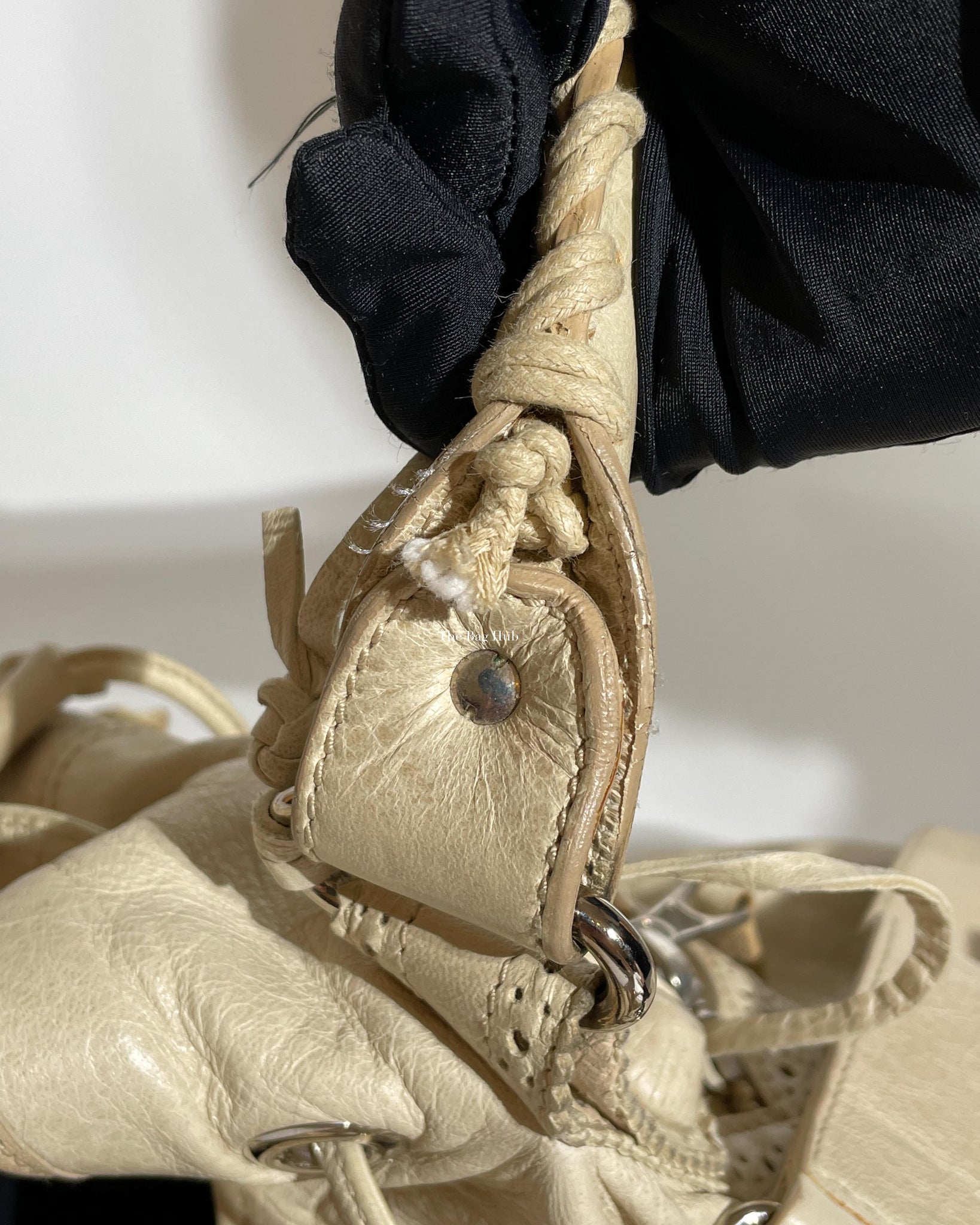 Balenciaga Beige Pompon G21 Hobo Bag