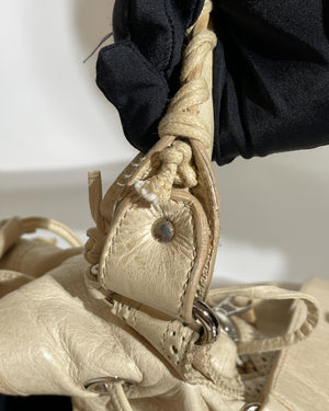 Balenciaga Beige Pompon G21 Hobo Bag