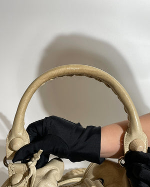 Balenciaga Beige Pompon G21 Hobo Bag