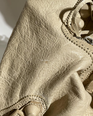 Balenciaga Beige Pompon G21 Hobo Bag