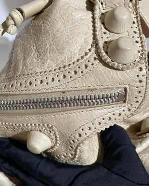 Balenciaga Beige Pompon G21 Hobo Bag