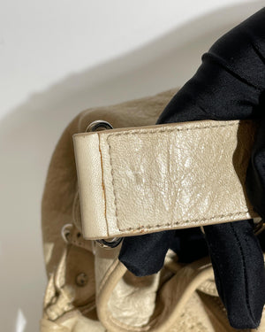 Balenciaga Beige Pompon G21 Hobo Bag