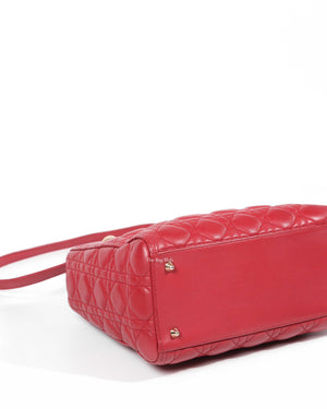 Dior Red Lady Dior Small Bag