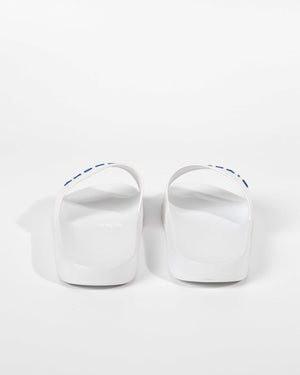 Givenchy White/Blue Rubber Pool Slides