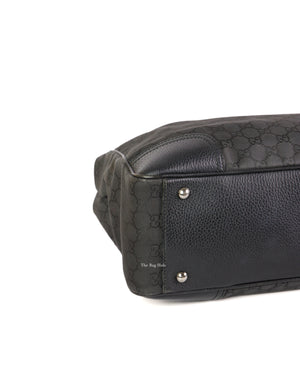 Gucci Black Canvas Princy Medium Tote Bag