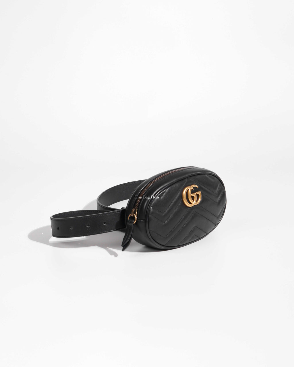 Gucci Black GG Marmont Matelasse Belt Bag-1